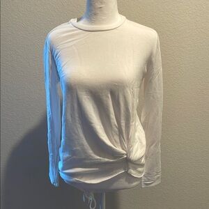 Stateside Women's White Long Sleeve Top Size Medium Fleece